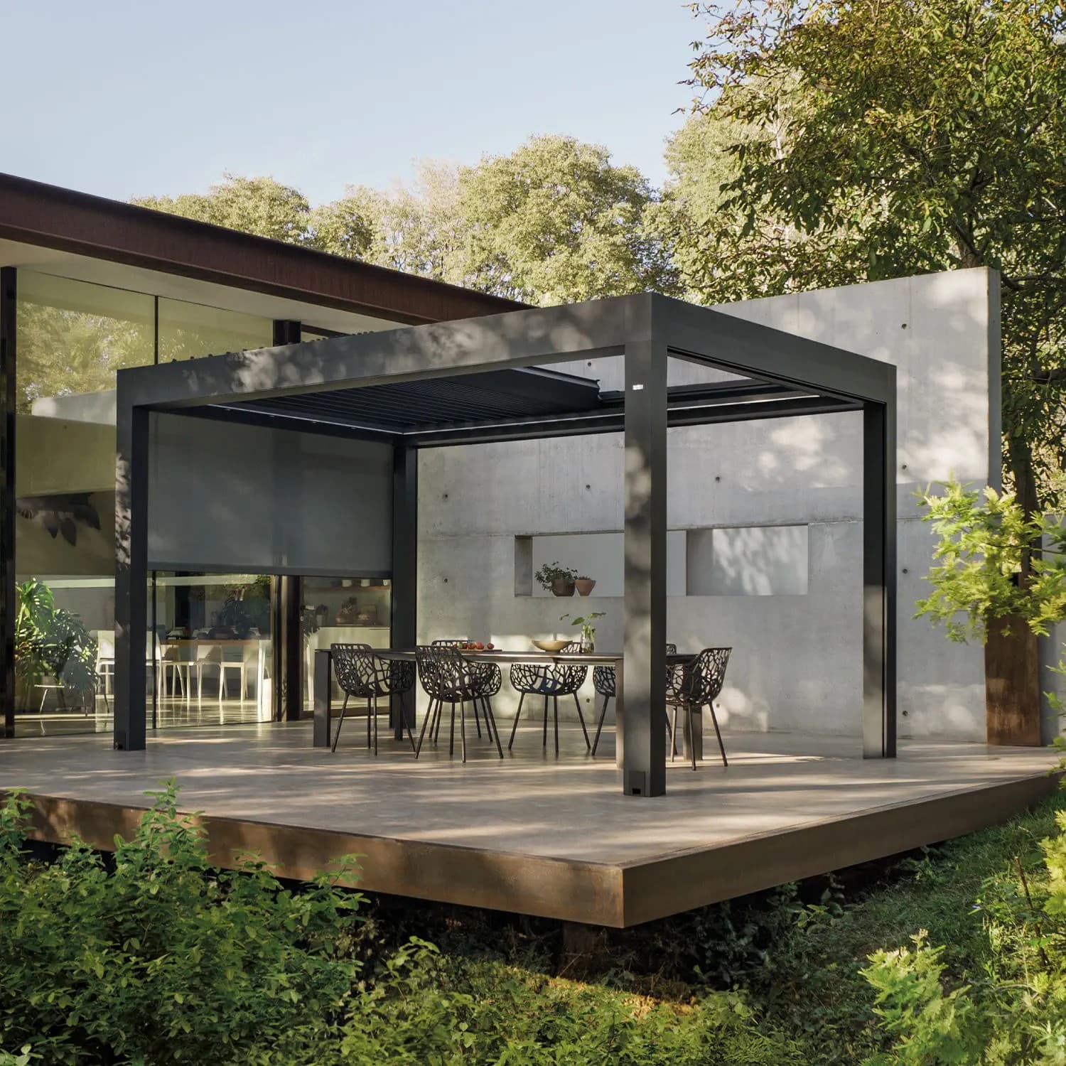 Rolling Roof Pergola